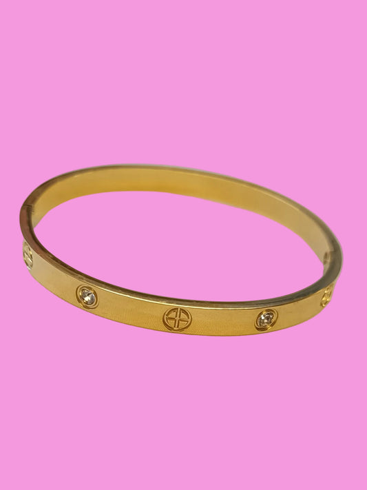 Bracelet  Anna avec ouverture sur le côté avec strass 💕